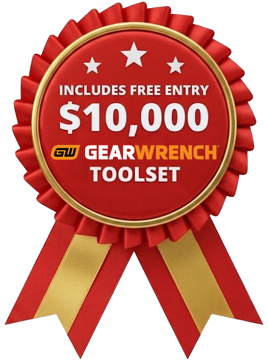 Free entry to the Gearwrench $10,000 Mega Tool Chest Giveaway